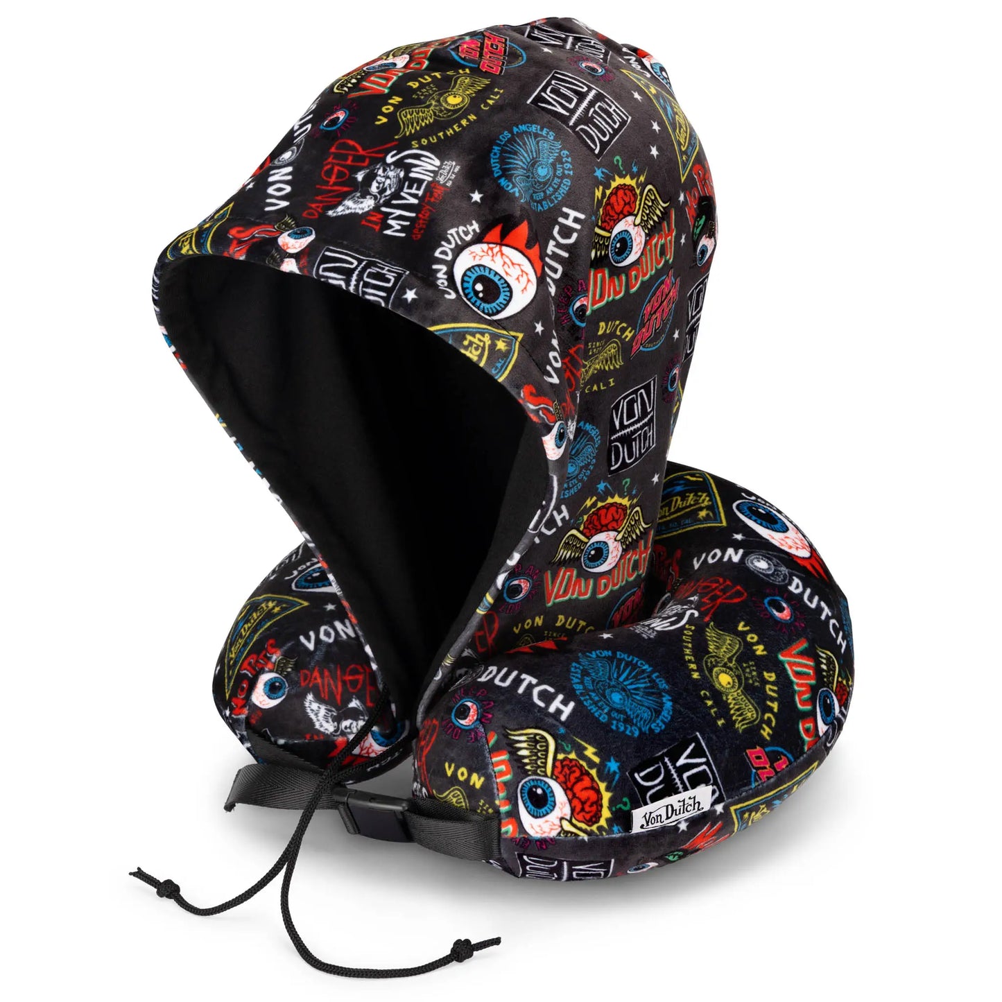 Hooded Memory Foam Travel Neck Pillow