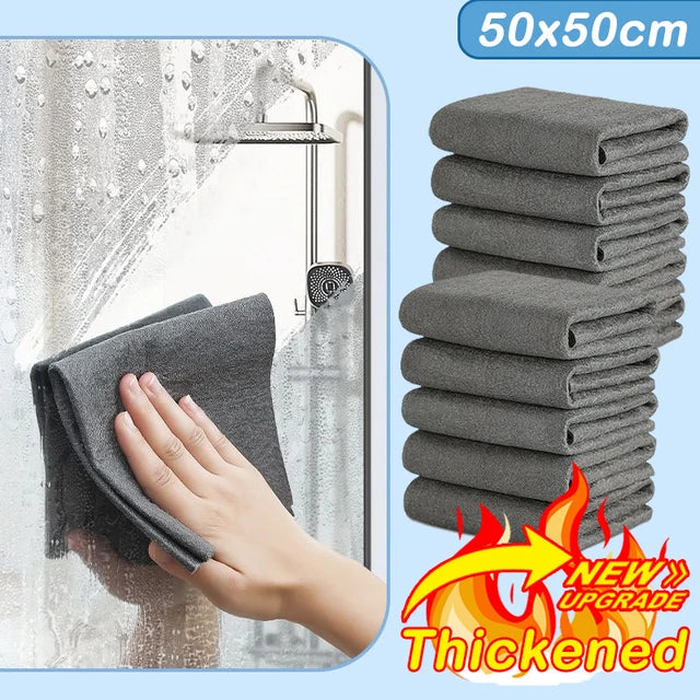 1-10PCS Magic Cleaning Cloths Reusable Microfiber Washing Towels