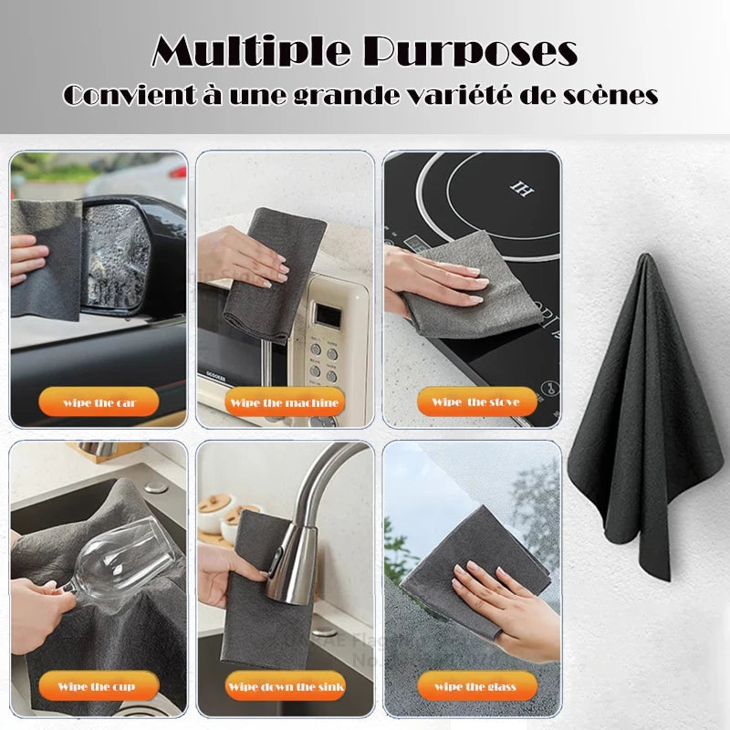 1-10PCS Magic Cleaning Cloths Reusable Microfiber Washing Towels