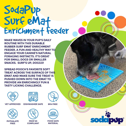 Surf's Up eMat - Small Lickmat for Dogs and Cats