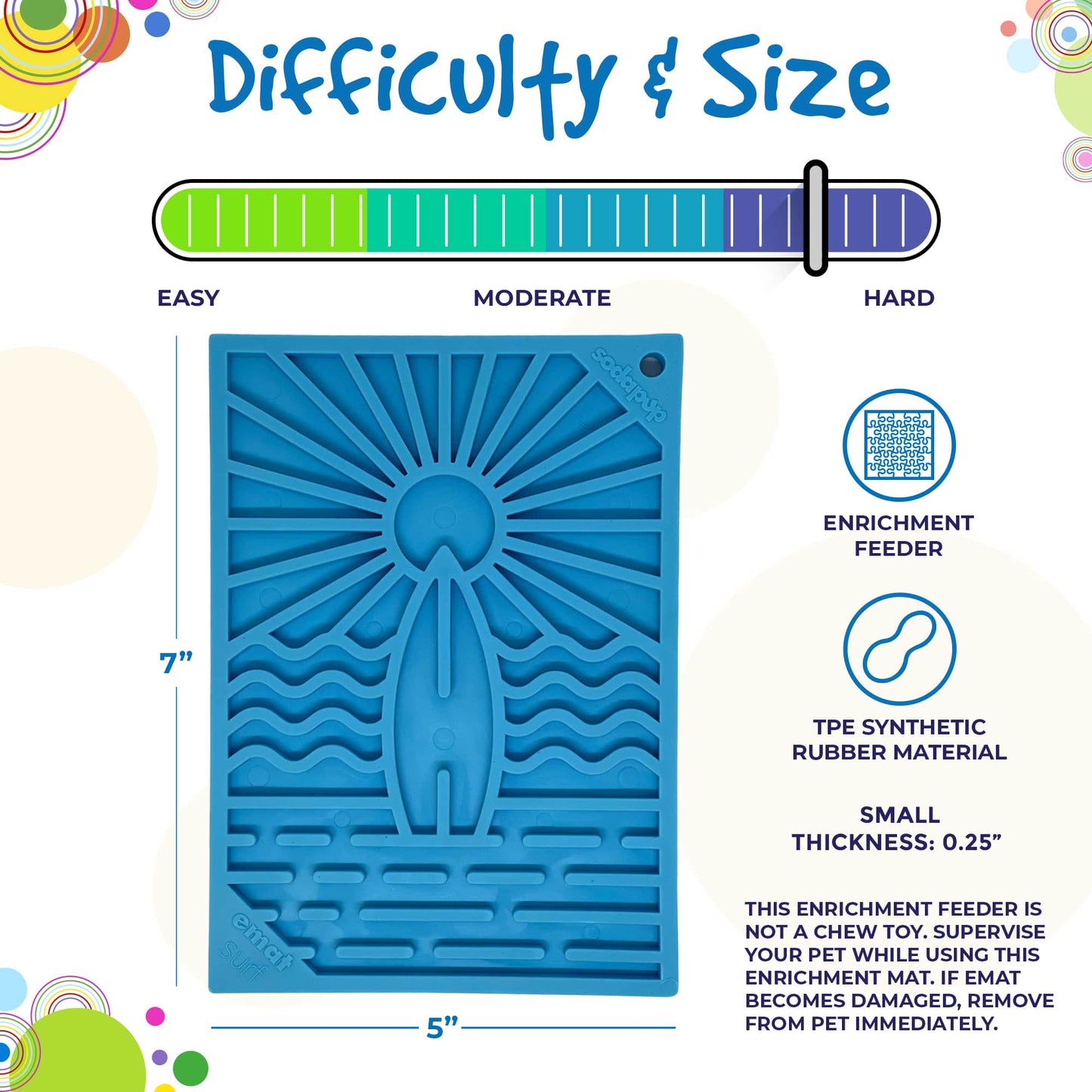 Surf's Up eMat - Small Lickmat for Dogs and Cats