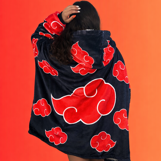 Naruto Itachi Akatsuki Wearable Blanket Hoodie for Kids & Adults