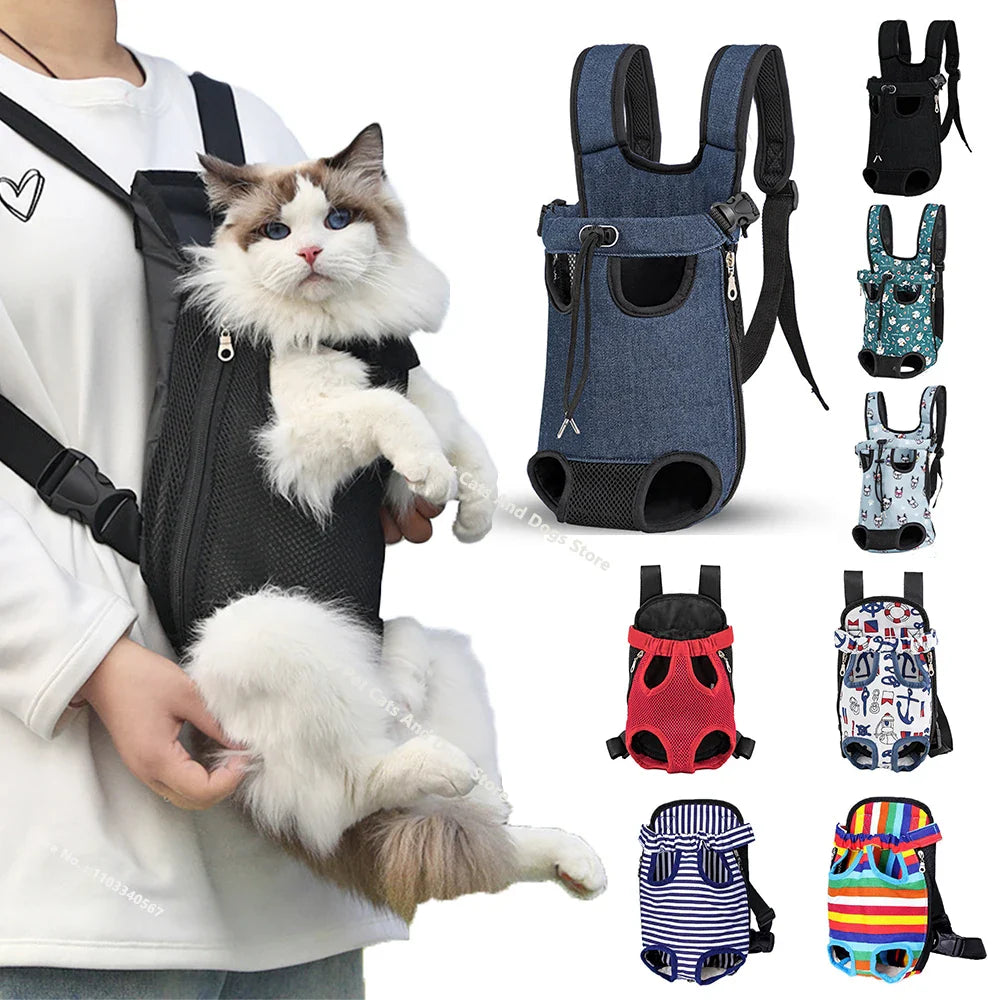 Adjustable Double-Shoulder Pet Carrier Backpack