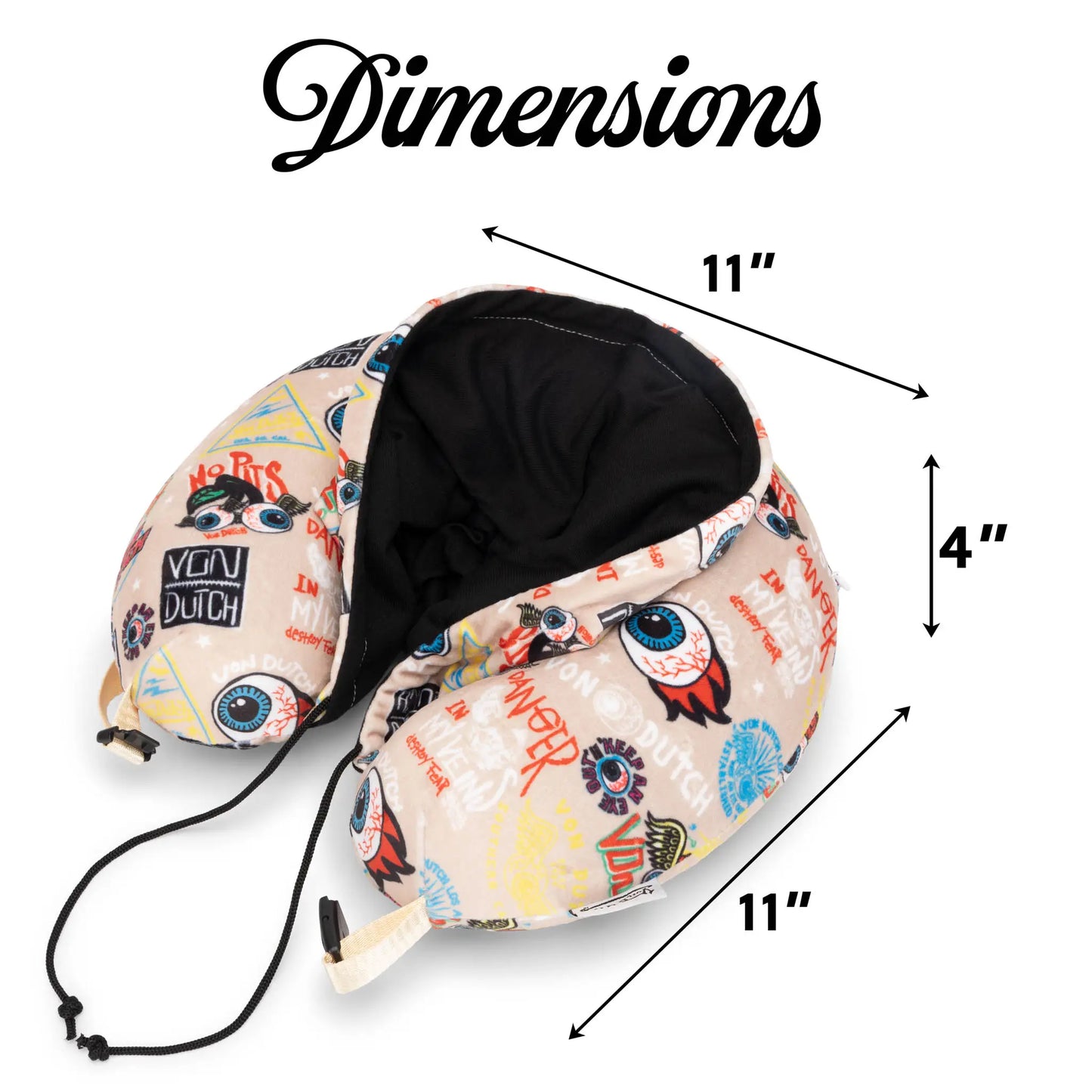 Hooded Memory Foam Travel Neck Pillow