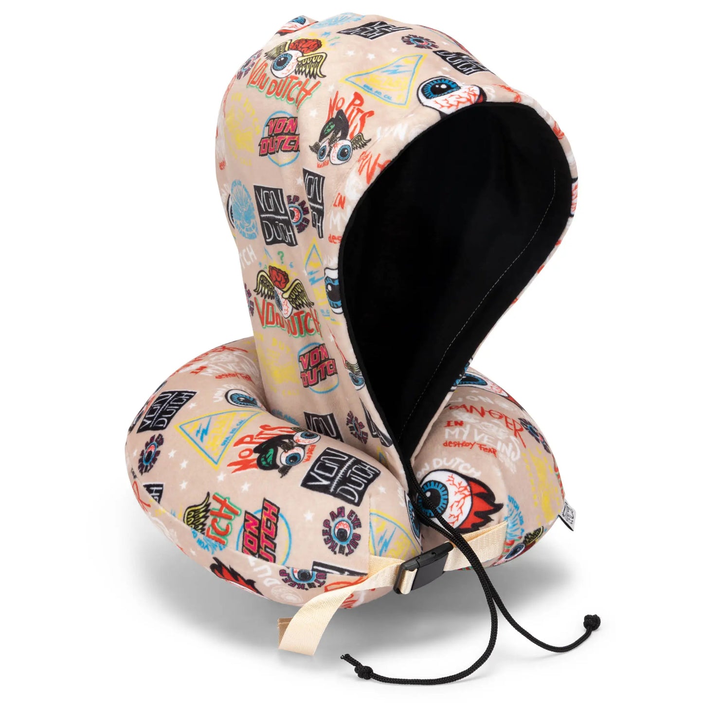 Hooded Memory Foam Travel Neck Pillow