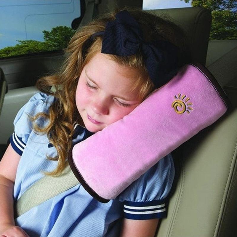 Car Safety Belt & Seat Sleep Positioner Seat Belt Cover for Kids Travel Seatbelt Pillow